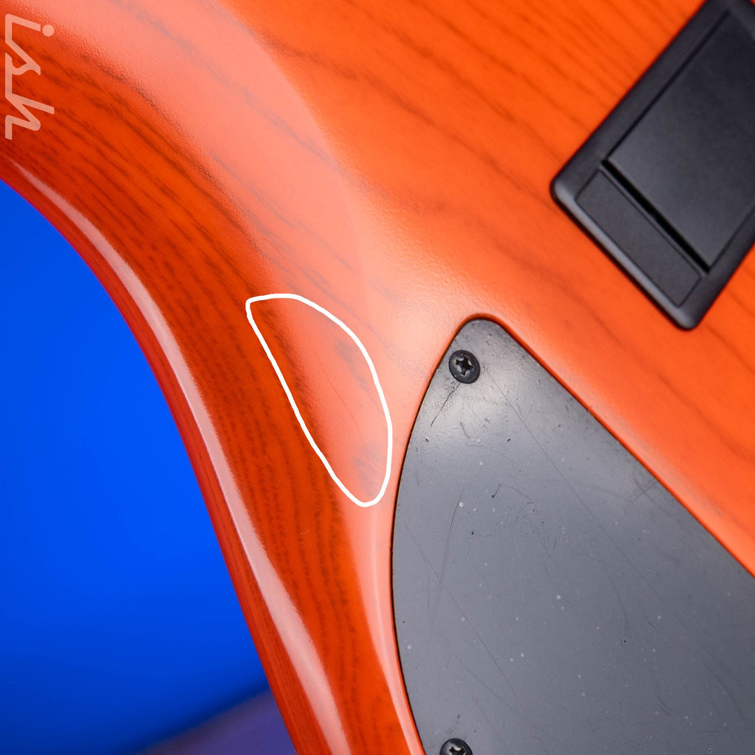 2022 Ibanez SR4605 Prestige 5-String Bass Orange Solar Flare