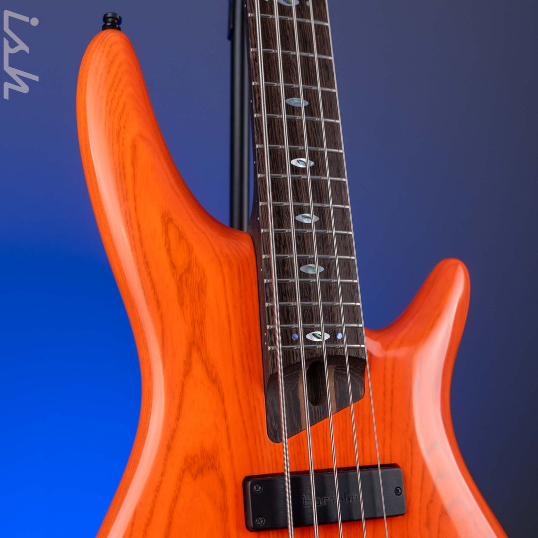 2022 Ibanez SR4605 Prestige 5-String Bass Orange Solar Flare