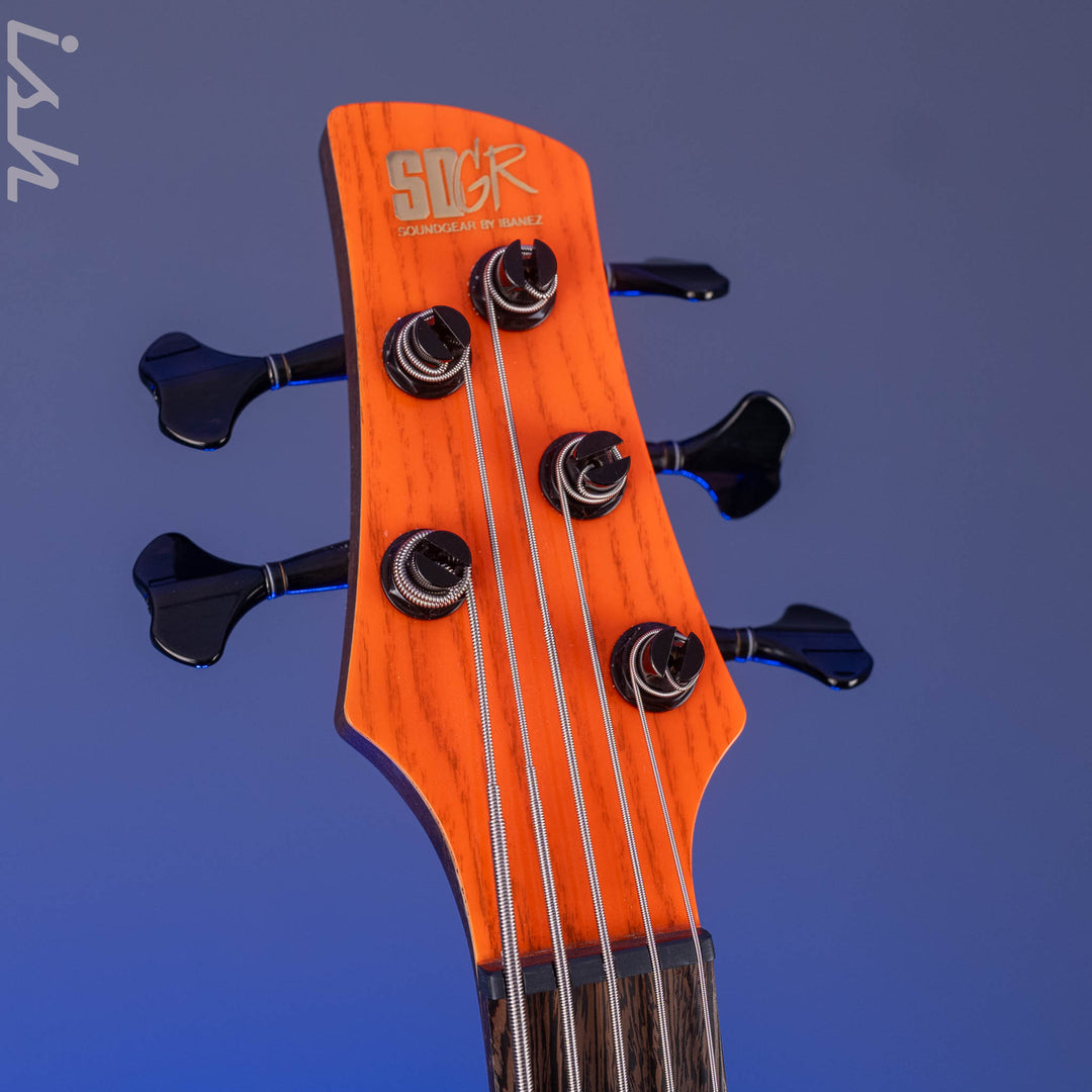 2022 Ibanez SR4605 Prestige 5-String Bass Orange Solar Flare