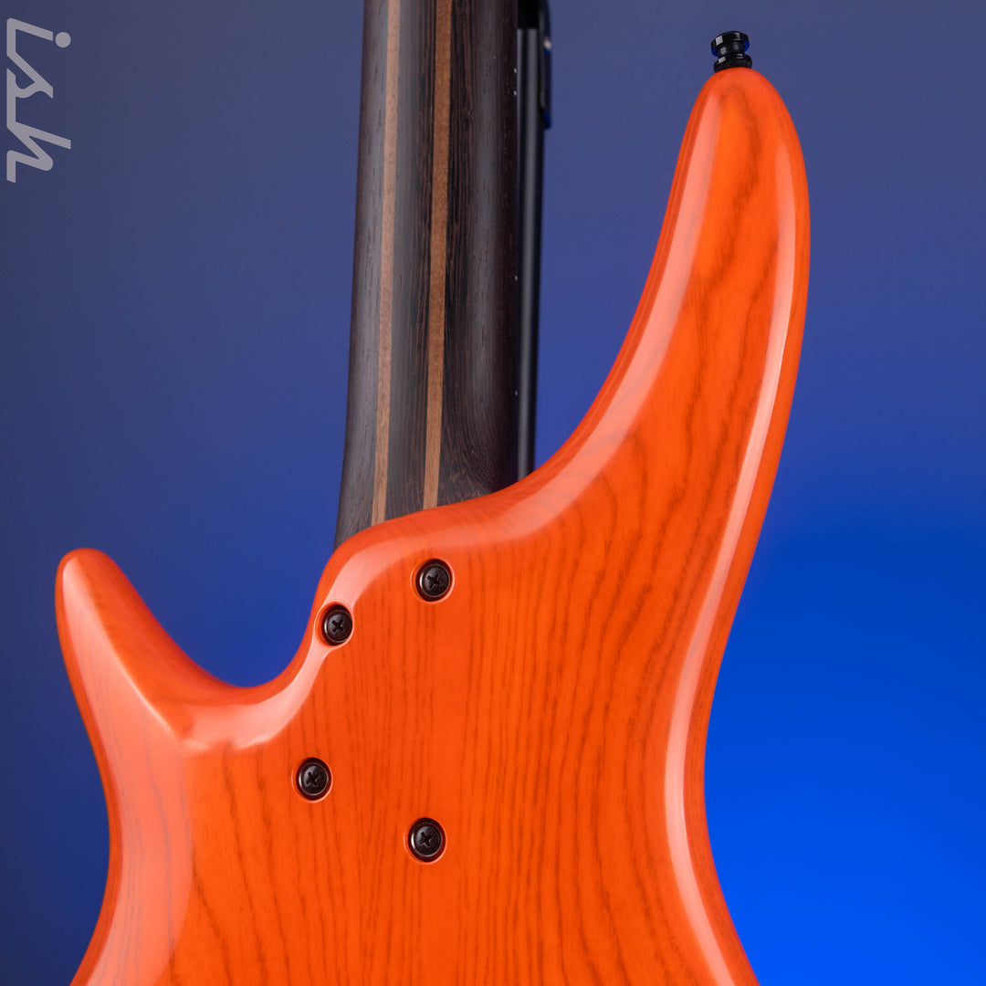 2022 Ibanez SR4605 Prestige 5-String Bass Orange Solar Flare