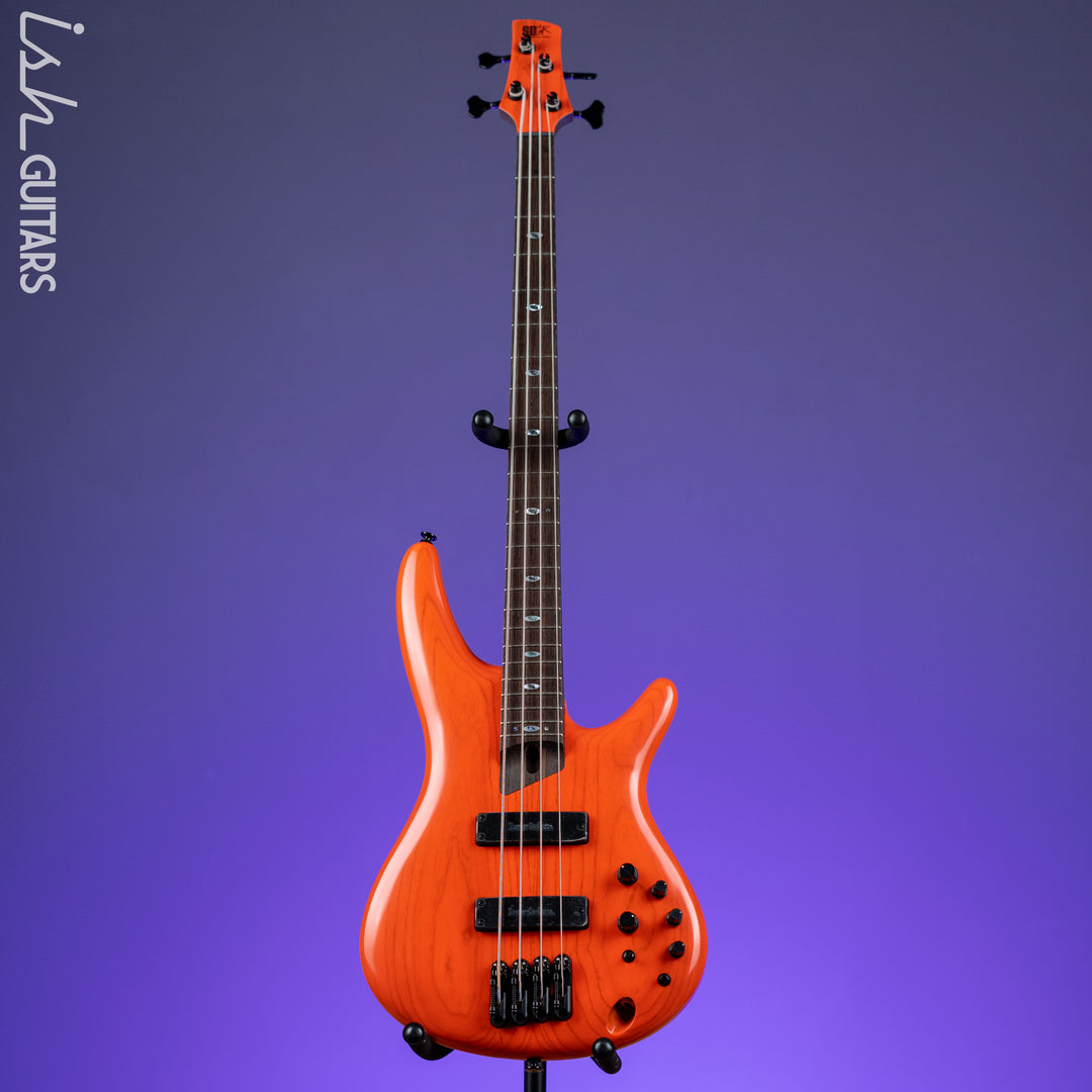 Ibanez SR4600 Prestige 4-String Bass Orange Solar Flare Low Gloss