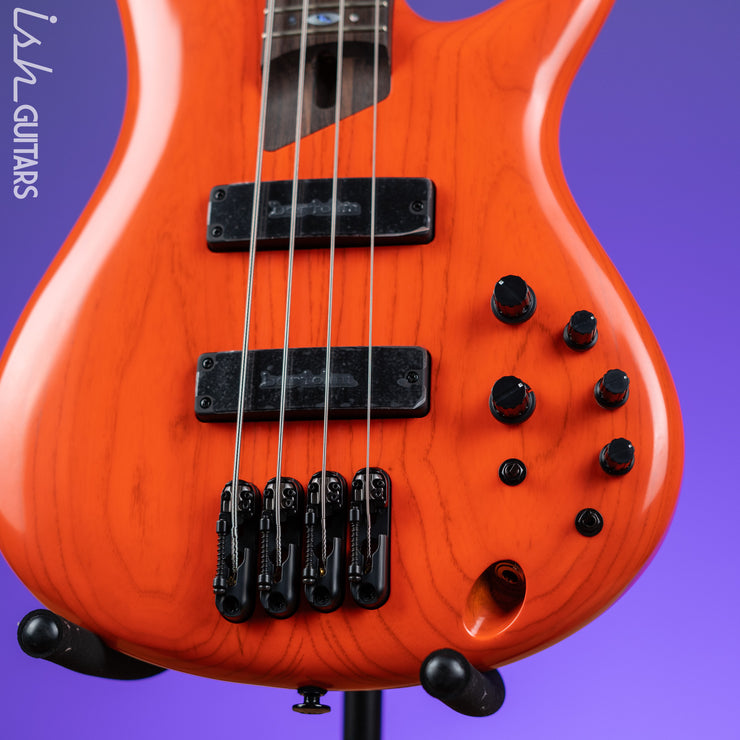 Ibanez SR4600 Prestige 4-String Bass Orange Solar Flare Low Gloss