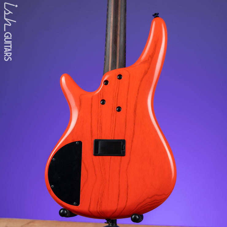 Ibanez SR4600 Prestige 4-String Bass Orange Solar Flare Low Gloss