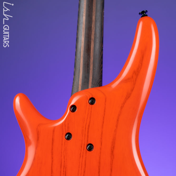 Ibanez SR4600 Prestige 4-String Bass Orange Solar Flare Low Gloss