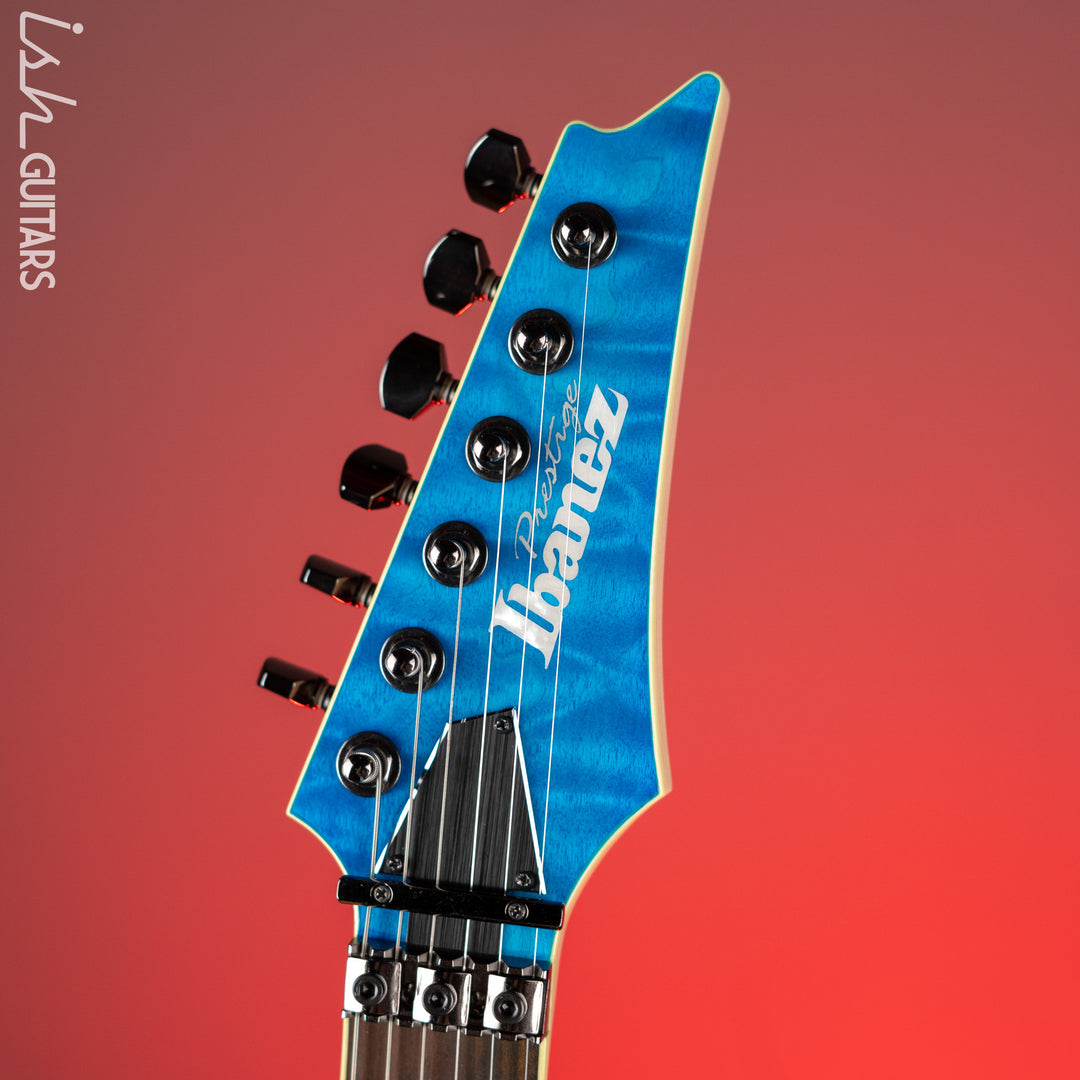 Ibanez S6570Q Prestige Electric Guitar Natural Blue – Ish Guitars