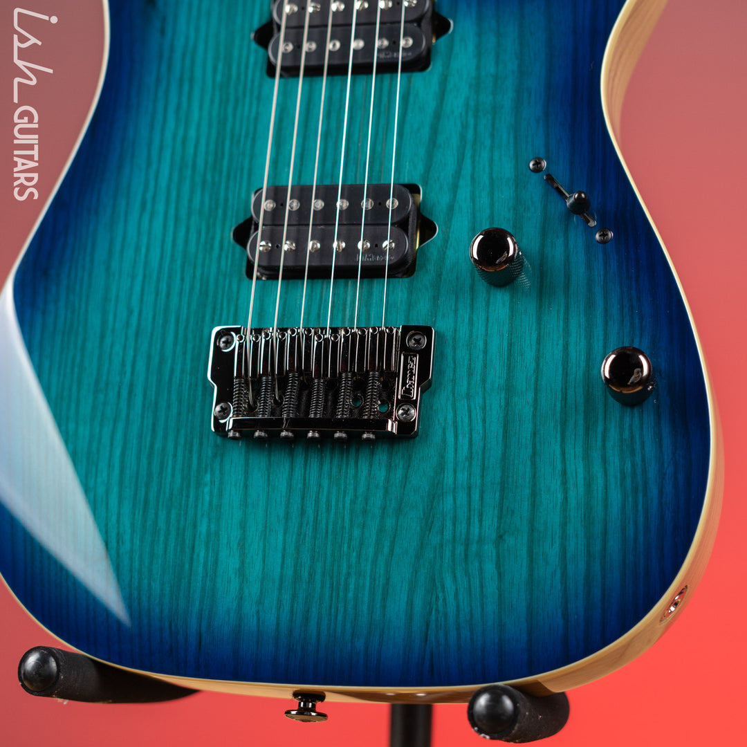 Ibanez RG652AHMFX Prestige Electric Guitar Nebula Green Burst