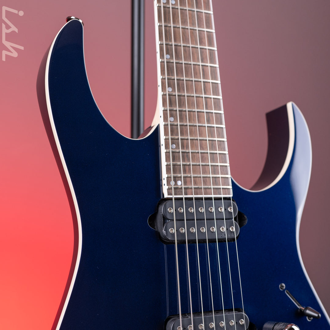 Ibanez Prestige RG2027XL 7-String Electric Guitar Deep Tide Blue