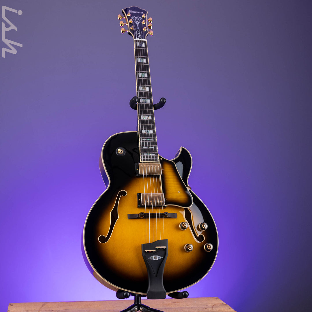 Ibanez LGB300 Hollowbody George Benson Vintage Yellow Sunburst Demo