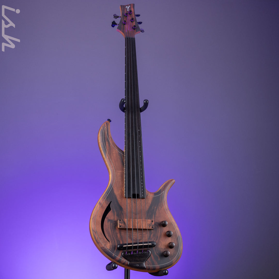 F Bass AC5-Classic Fretless Amara Ebony Top