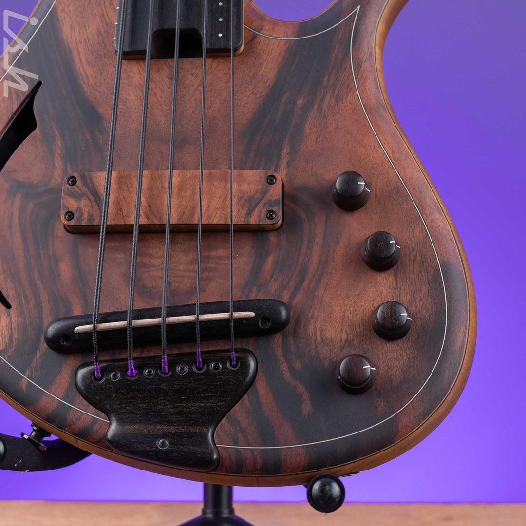 F Bass AC5-Classic Fretless Amara Ebony Top