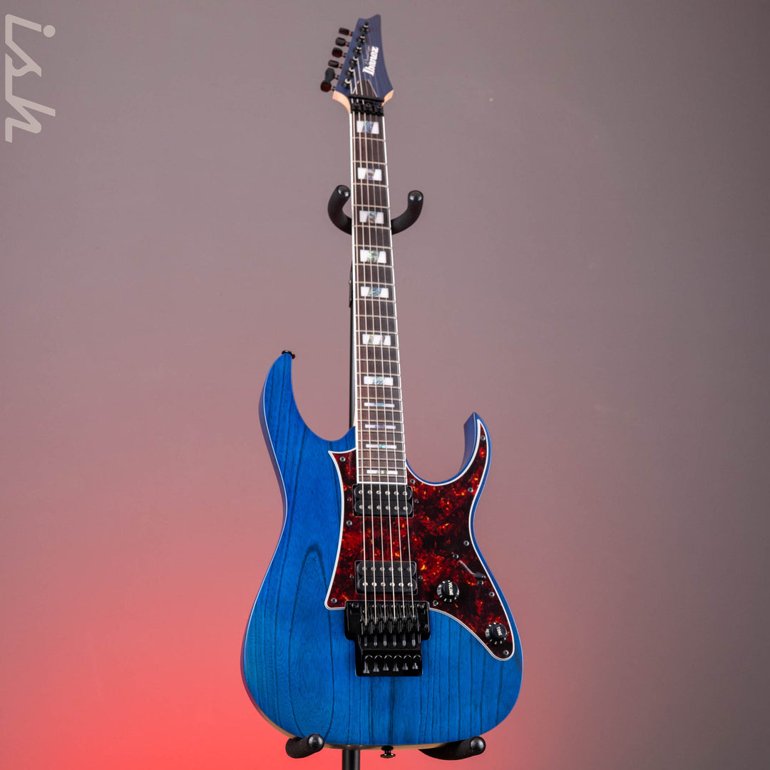 Ibanez RG653DX Transparent Deep Blue Flat Electric Guitar