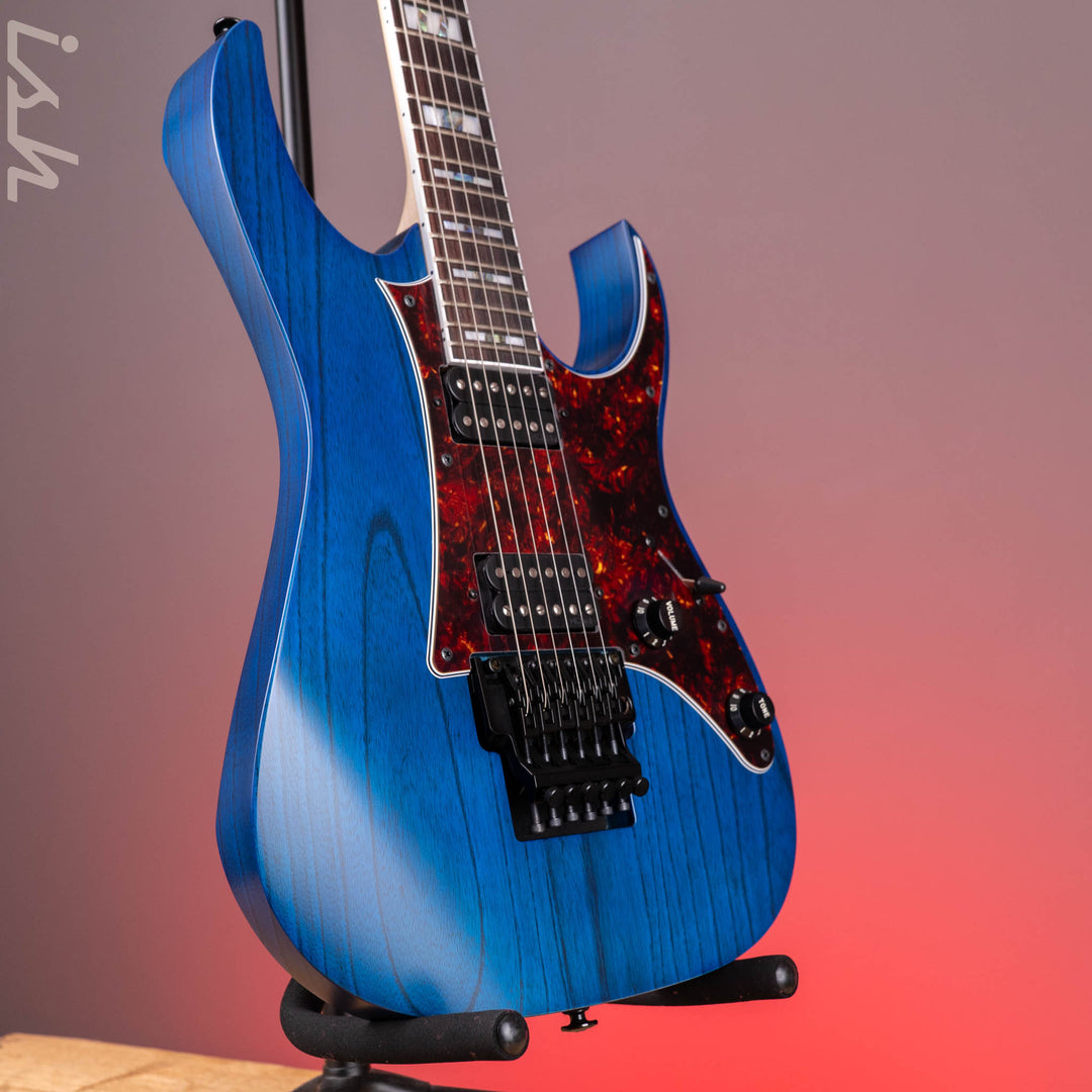 Ibanez RG653DX Transparent Deep Blue Flat Electric Guitar