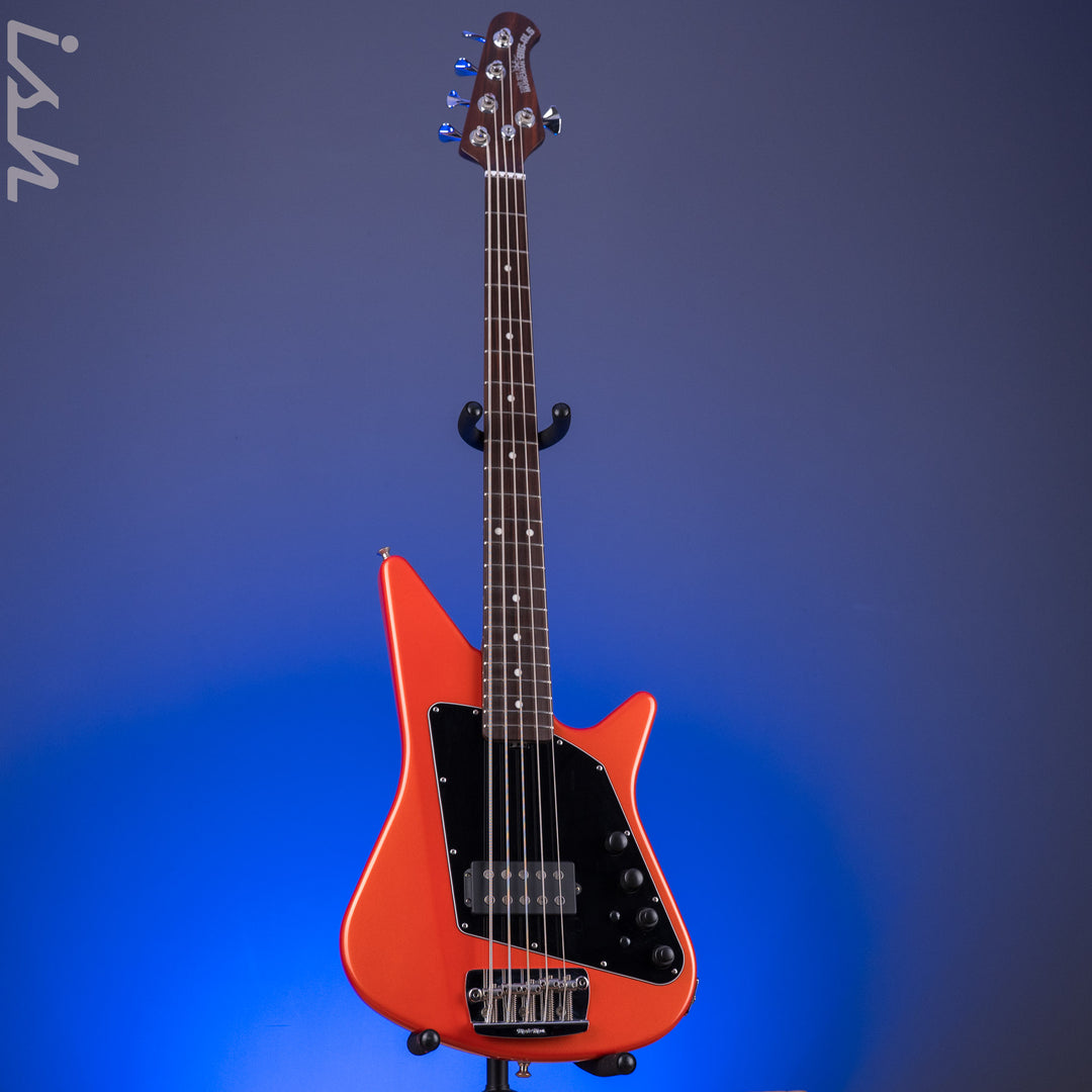 2014 Ernie Ball Music Man Big Al 5 H Tangerine Pearl *Solid Rosewood Neck*