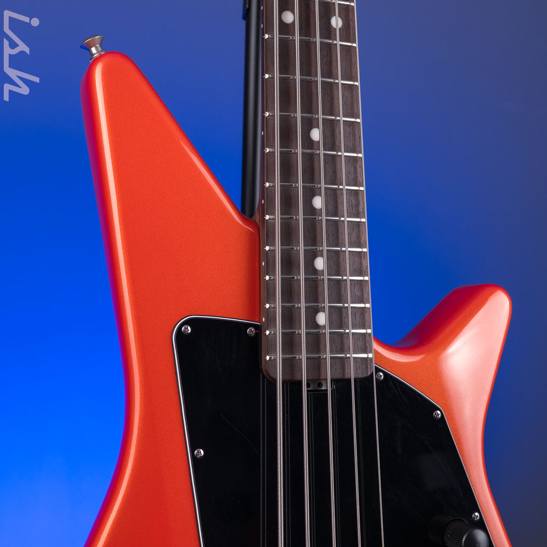 2014 Ernie Ball Music Man Big Al 5 H Tangerine Pearl *Solid Rosewood Neck*