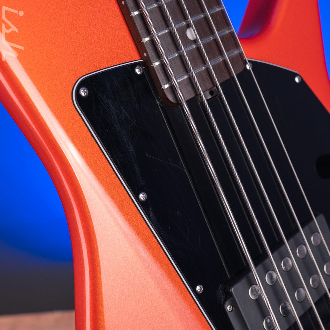 2014 Ernie Ball Music Man Big Al 5 H Tangerine Pearl *Solid Rosewood Neck*