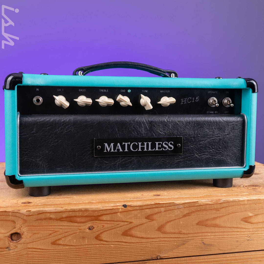 Matchless HC-15 Amp Head Turquoise/Black/Silver Demo