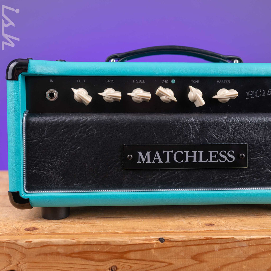 Matchless HC-15 Amp Head Turquoise/Black/Silver Demo