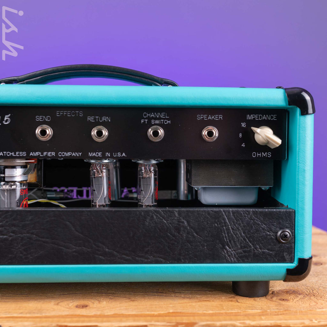 Matchless HC-15 Amp Head Turquoise/Black/Silver Demo