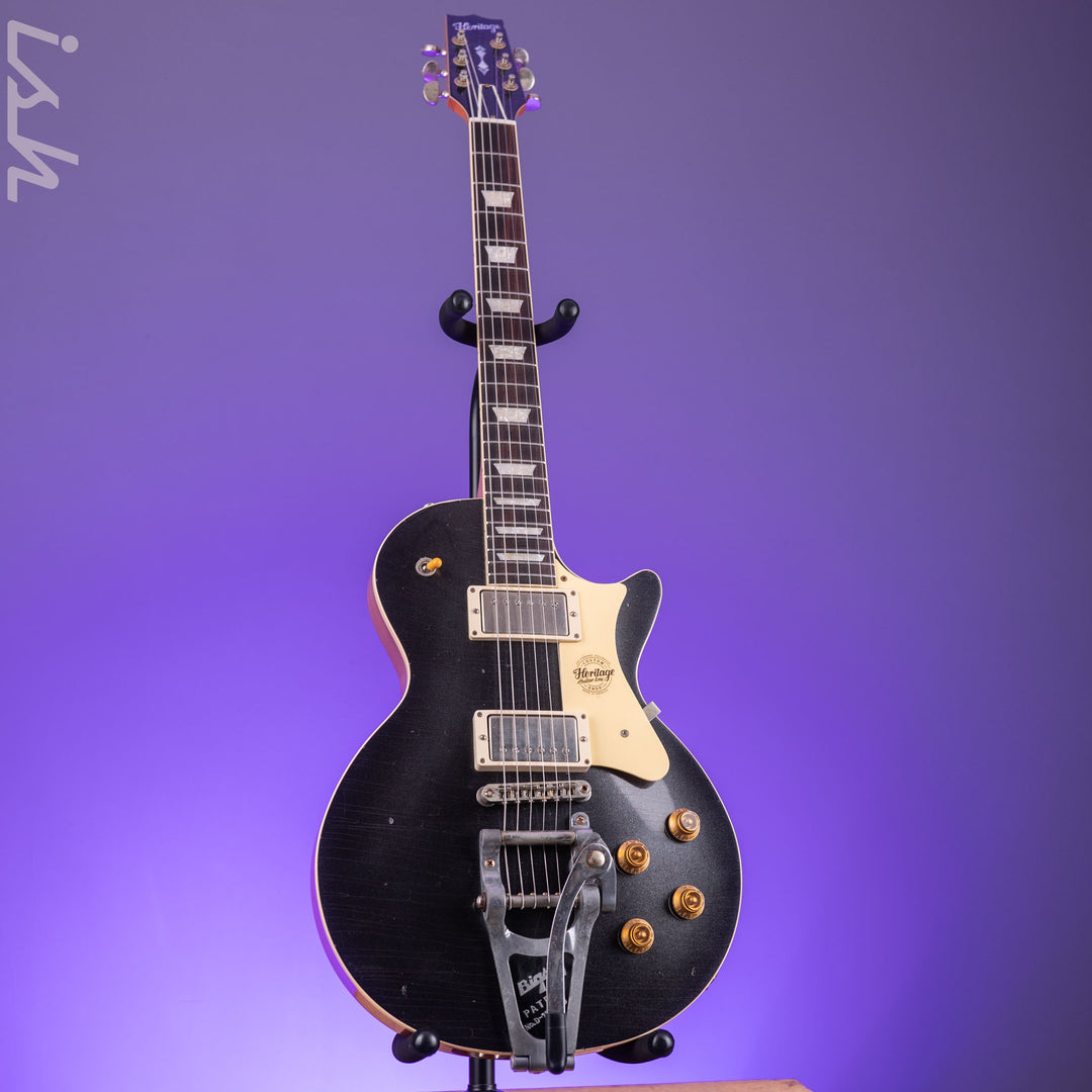 Heritage Factory Special Custom Core H-150 Electric Guitar w/ Bigsby B7 Vibrato - Space Black Artisan Aged