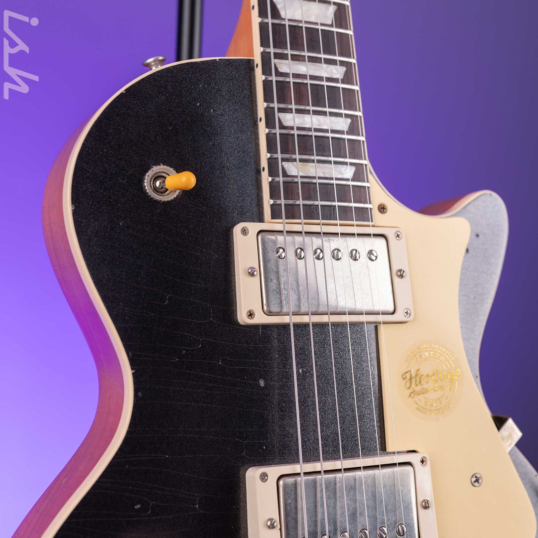 Heritage Factory Special Custom Core H-150 Electric Guitar w/ Bigsby B7 Vibrato - Space Black Artisan Aged