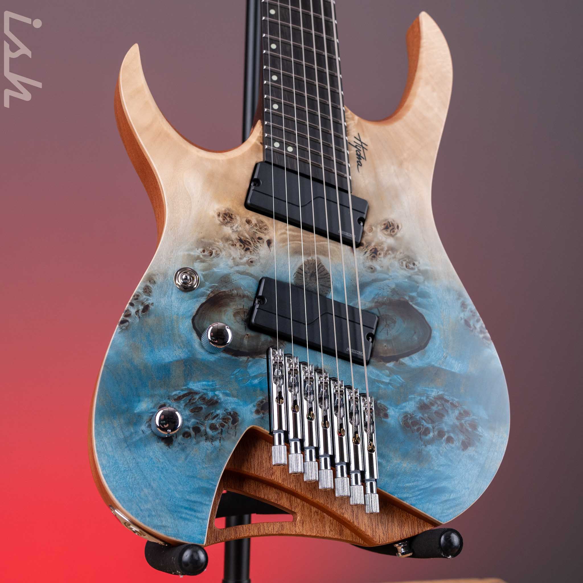 Mayones Hydra Elite VF 7-String Guitar Lefthand Transparent Satin