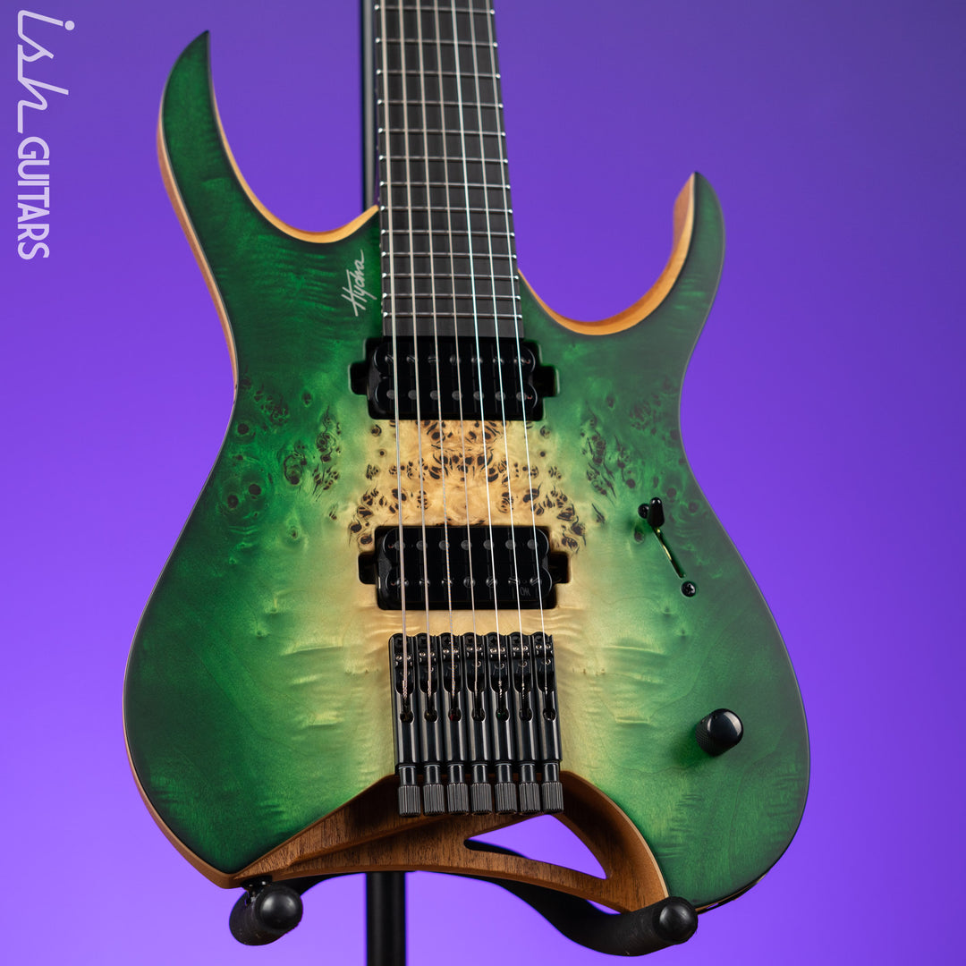 Mayones Hydra Elite 7 7-String Electric Guitar Natural Fade Green Burst