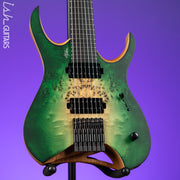 Mayones Hydra Elite 7 7-String Electric Guitar Natural Fade Green Burst