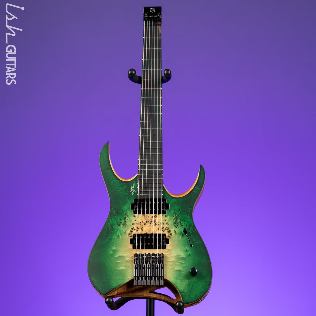Mayones Hydra Elite 7 7-String Electric Guitar Natural Fade Green Burst