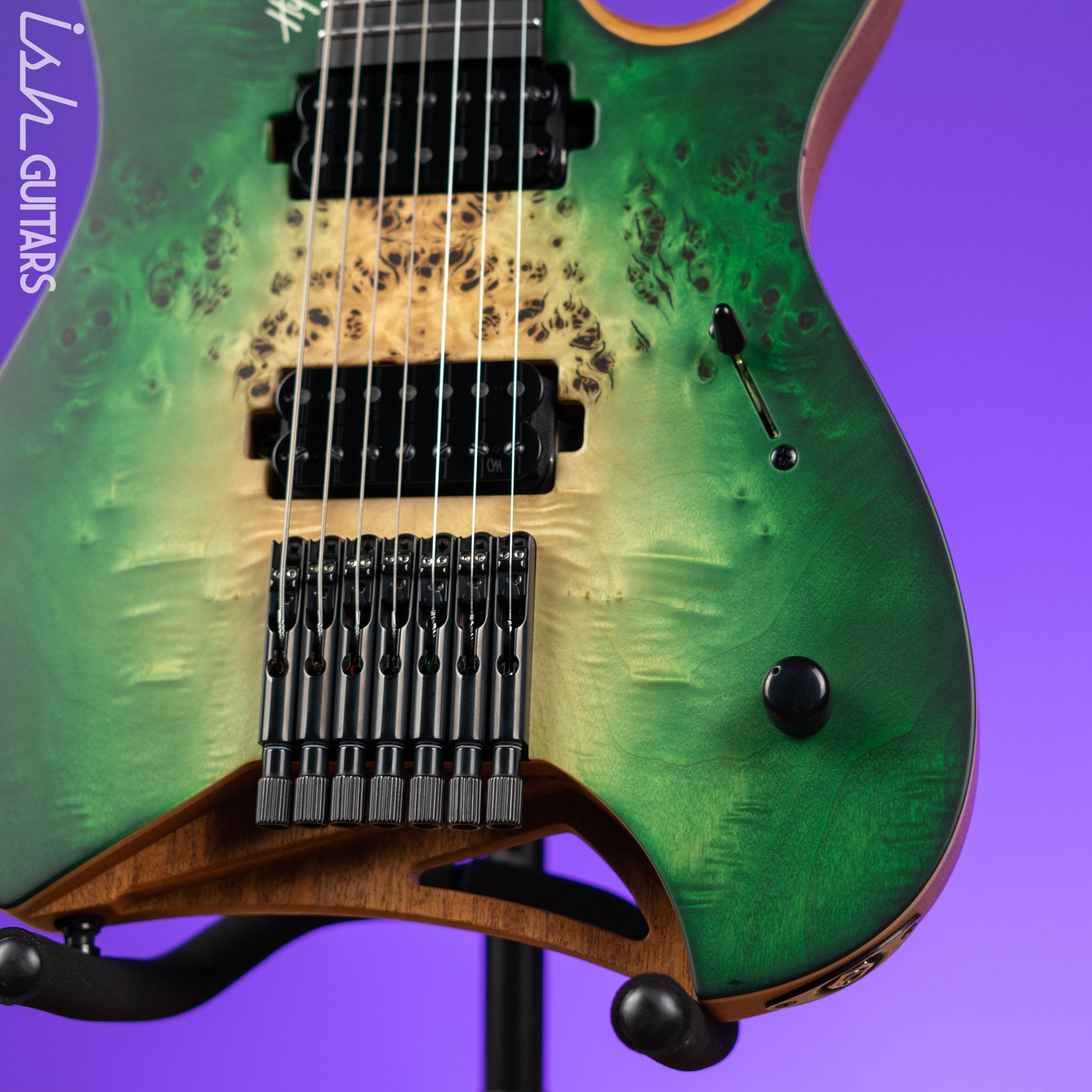 Mayones Hydra Elite 7 7-String Electric Guitar Natural Fade Green