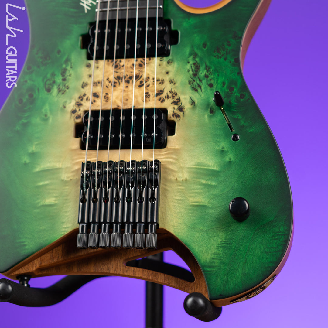 Mayones Hydra Elite 7 7-String Electric Guitar Natural Fade Green Burst