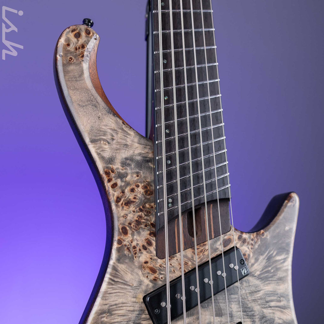 2021 Ibanez EHB1506MS 6-String Bass Black Ice Flat