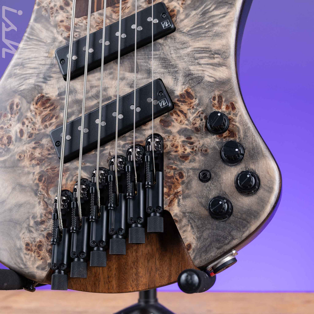 2021 Ibanez EHB1506MS 6-String Bass Black Ice Flat