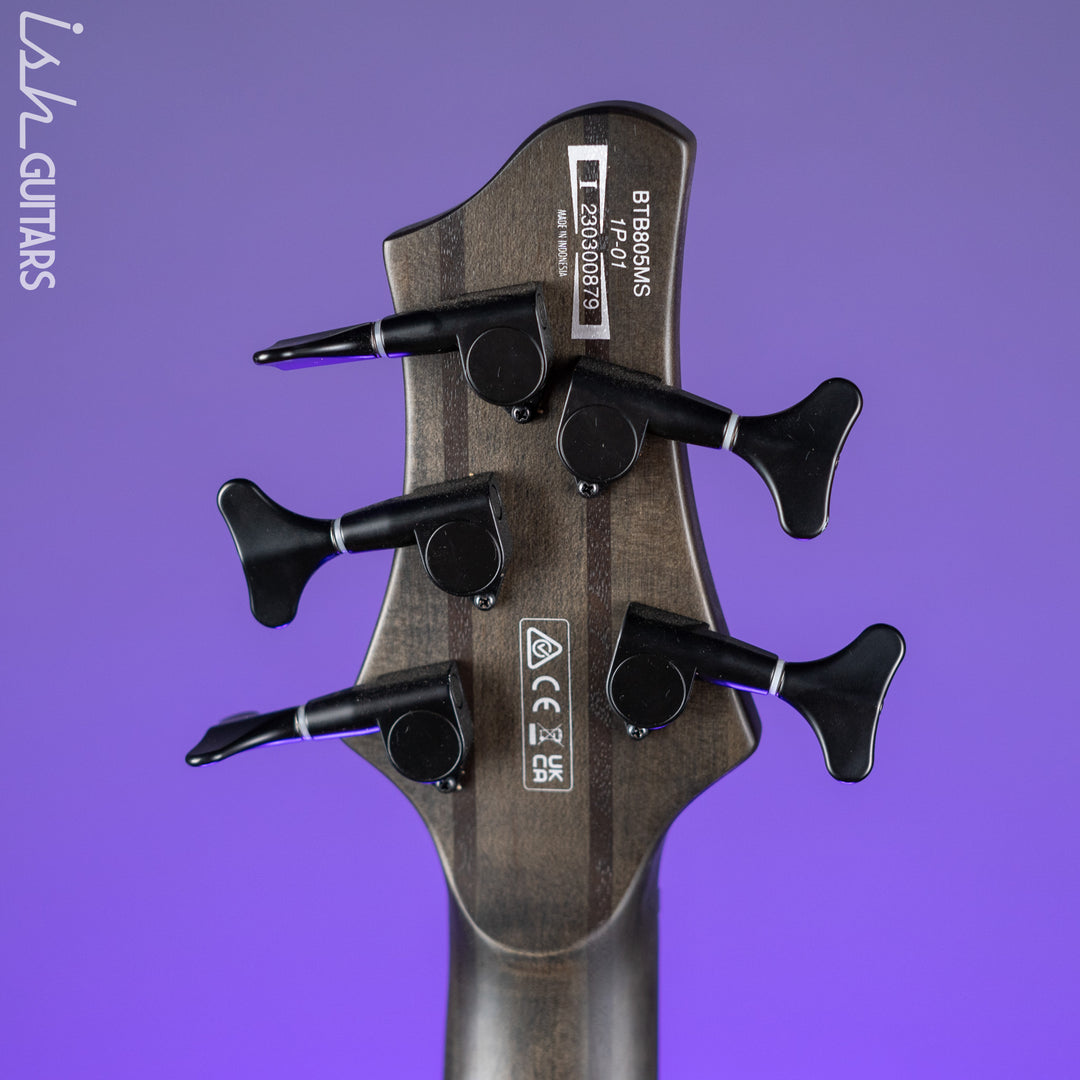 Ibanez BTB805MS 5-String Bass Transparent Gray Flat Demo