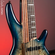 Ibanez Bass Workshop SRAS7 Cosmic Blue Starburst