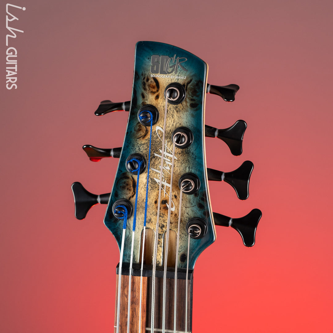 Ibanez Bass Workshop SRAS7 Cosmic Blue Starburst Demo