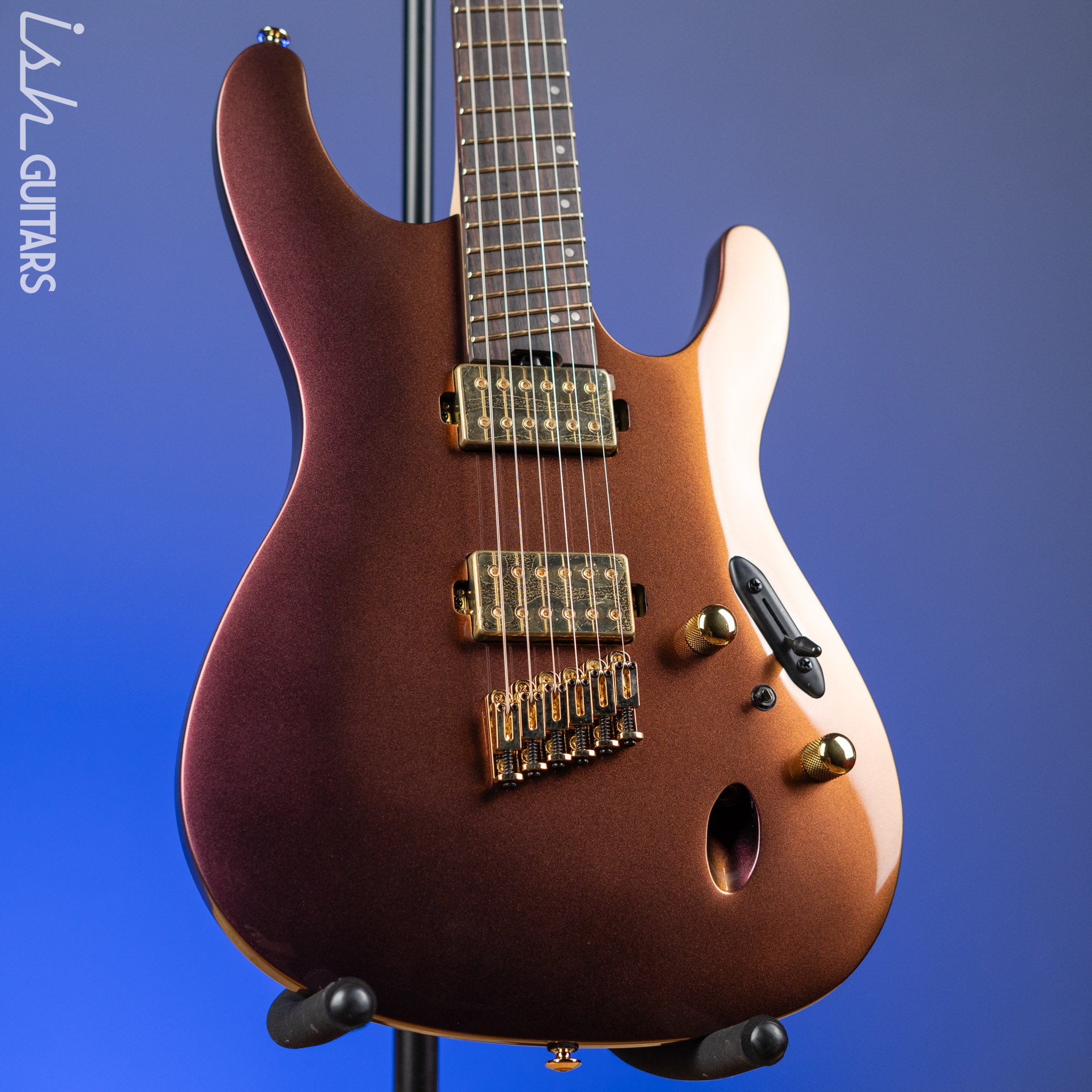 Ibanez Axe Lab Design SML721 Multi-Scale Electric Guitar Rose Gold