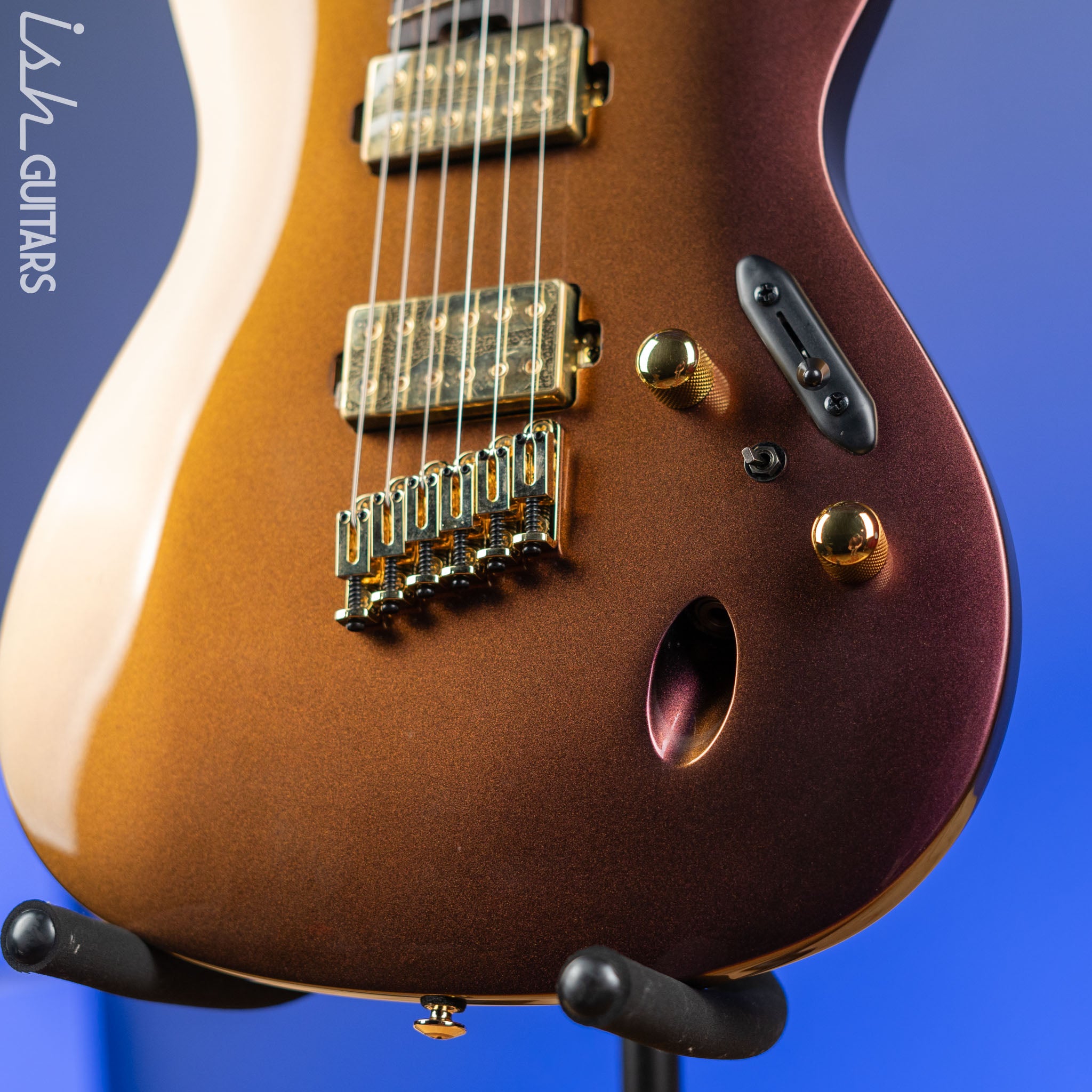 Ibanez Axe Lab Design SML721 Multi-Scale Electric Guitar Rose Gold