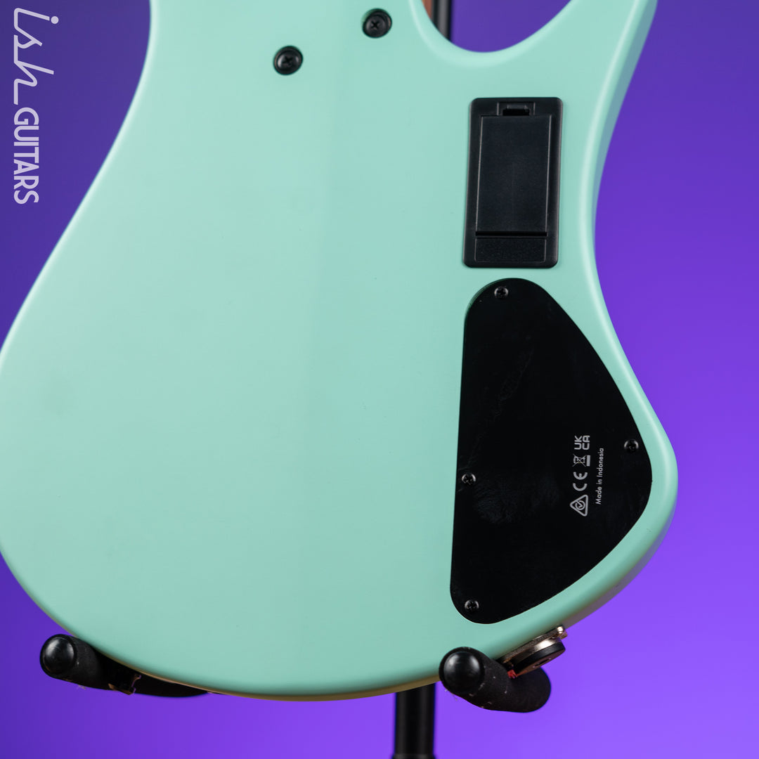 Ibanez EHB1005MSL Multi-Scale Left Handed 5-String Headless Bass Sea Foam Green Demo
