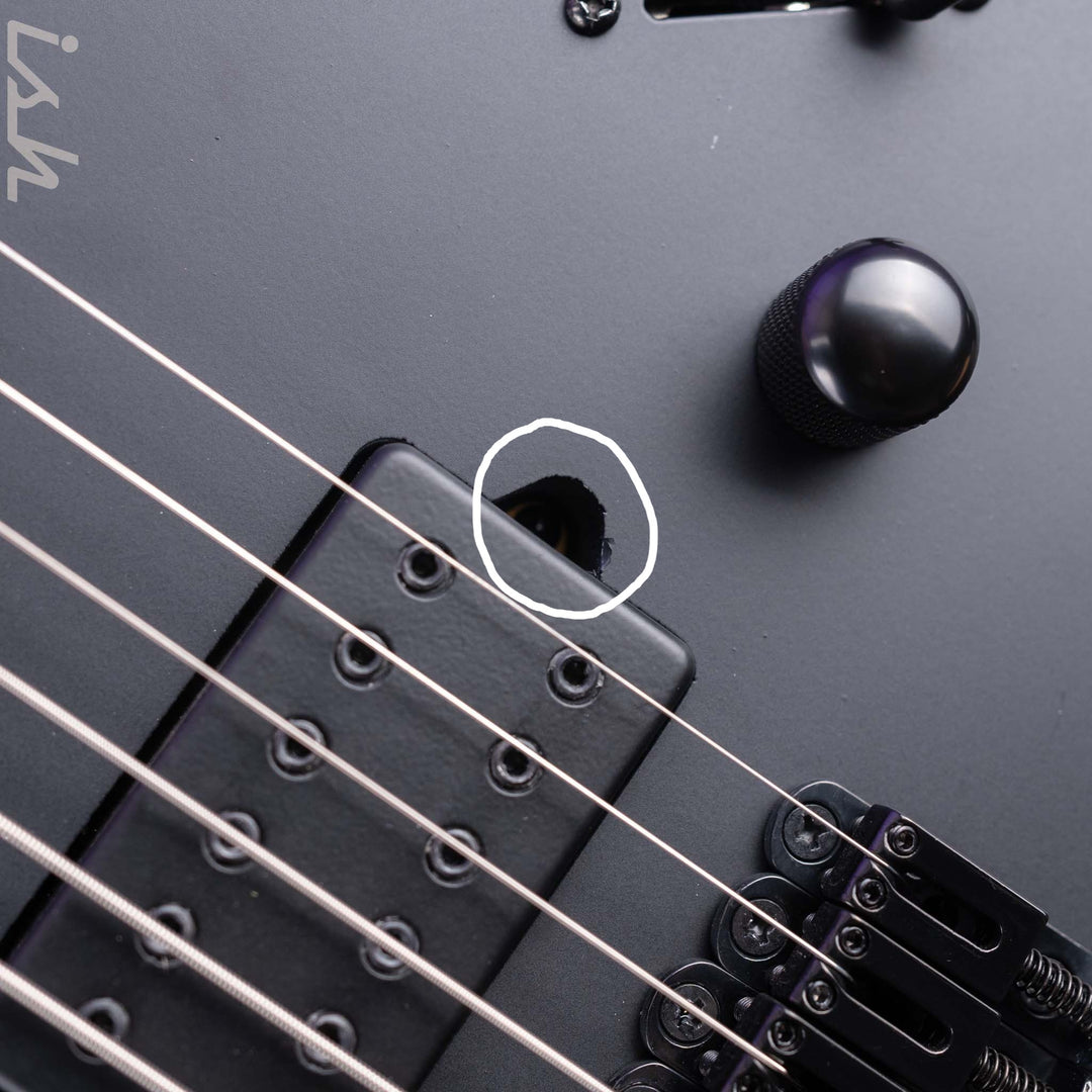 Ibanez RGRTBB21 Iron Label Baritone Electric Guitar Black Flat Demo