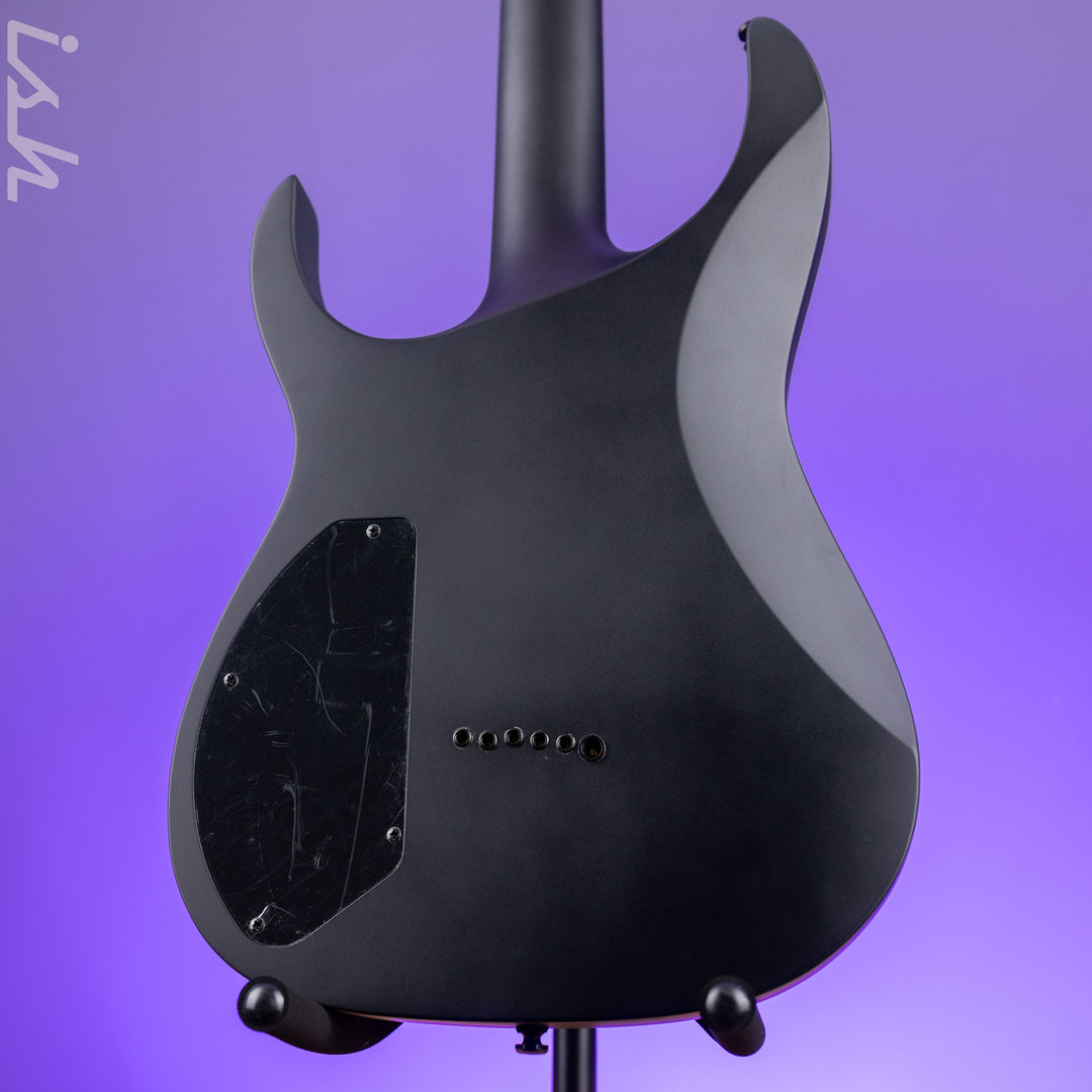 Ibanez RGRTBB21 Iron Label Baritone Electric Guitar Black Flat Demo