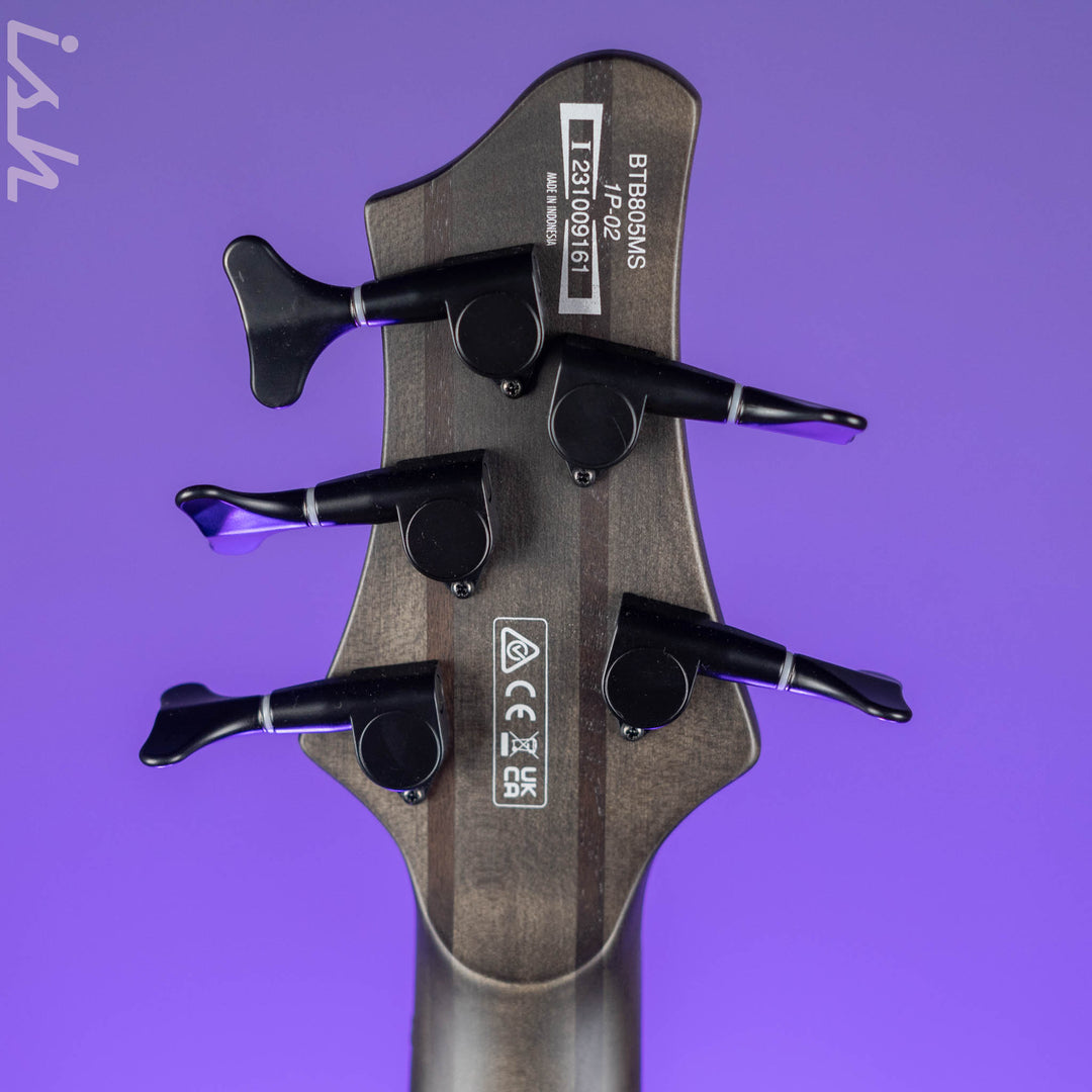 Ibanez BTB805MS Multi-Scale 5-String Bass Transparent Grey Flat