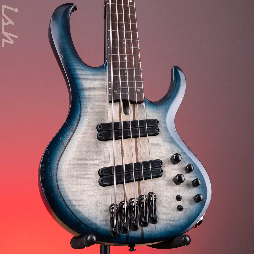 Ibanez BTB Bass Workshop Multi-Scale 5-String Bass Cosmic Blue Starburst Demo