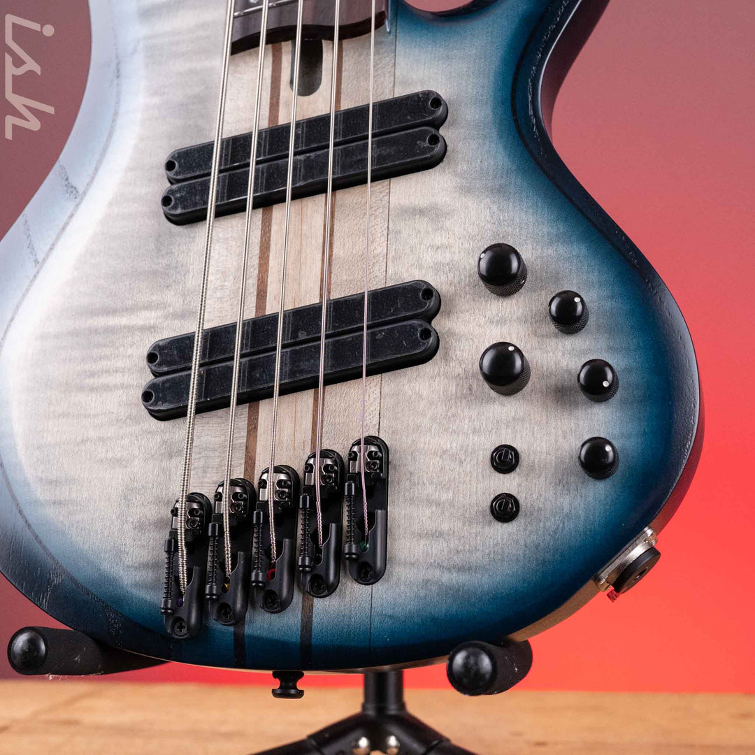 Ibanez BTB Bass Workshop Multi-Scale 5-String Bass Cosmic Blue Starburst Demo