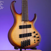 Ibanez BTB Bass Workshop Multi-Scale 5-String Bass Natural Browned Burst Flat Demo