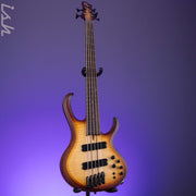Ibanez BTB Bass Workshop Multi-Scale 5-String Bass Natural Browned Burst Flat Demo