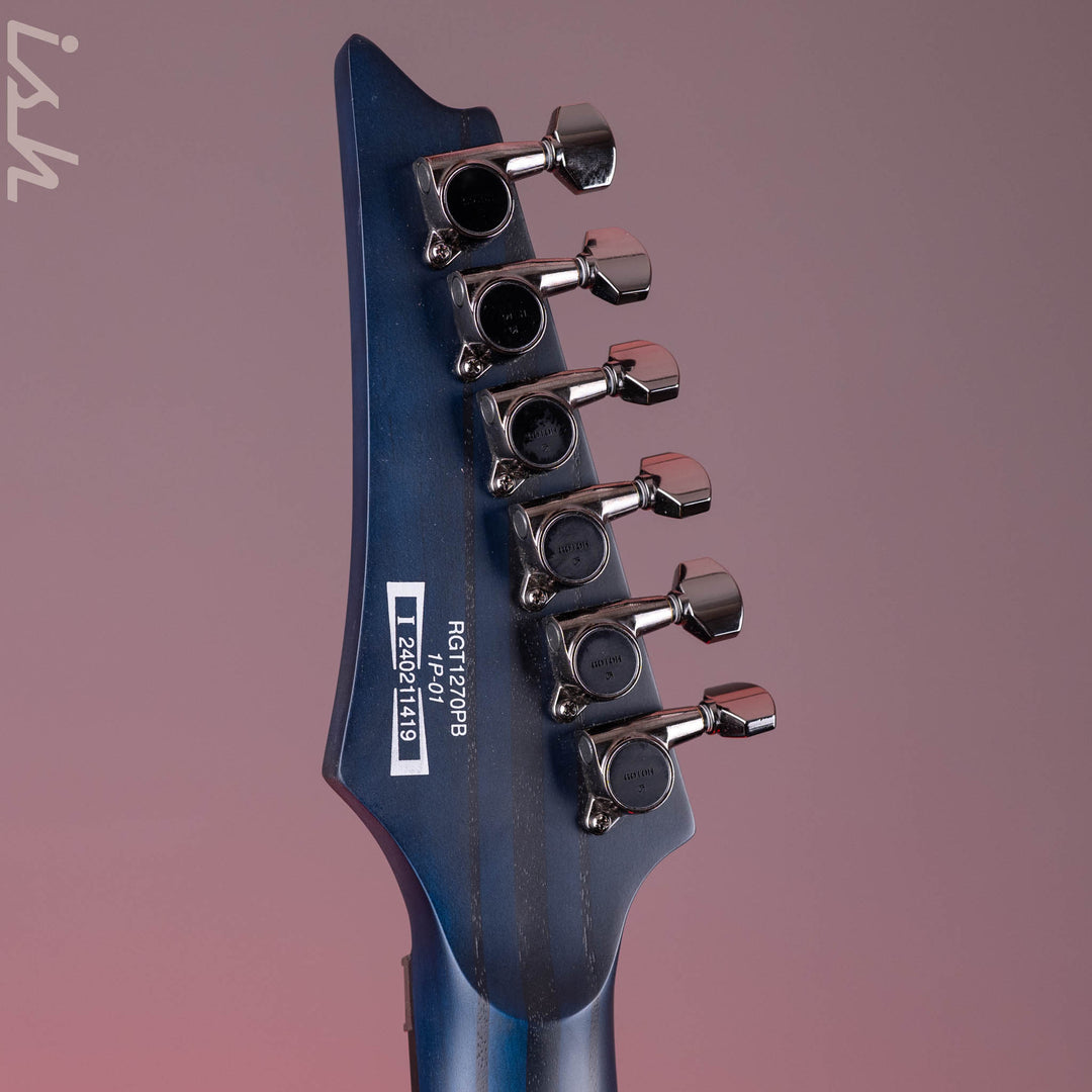 Ibanez Premium RGT1270PB Electric Guitar Blue Starburst Flat Demo