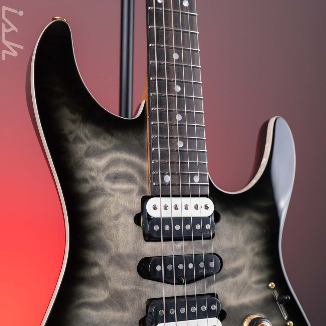 Ibanez AZ47P1QM Premium Electric Guitar Black Ice Burst Demo