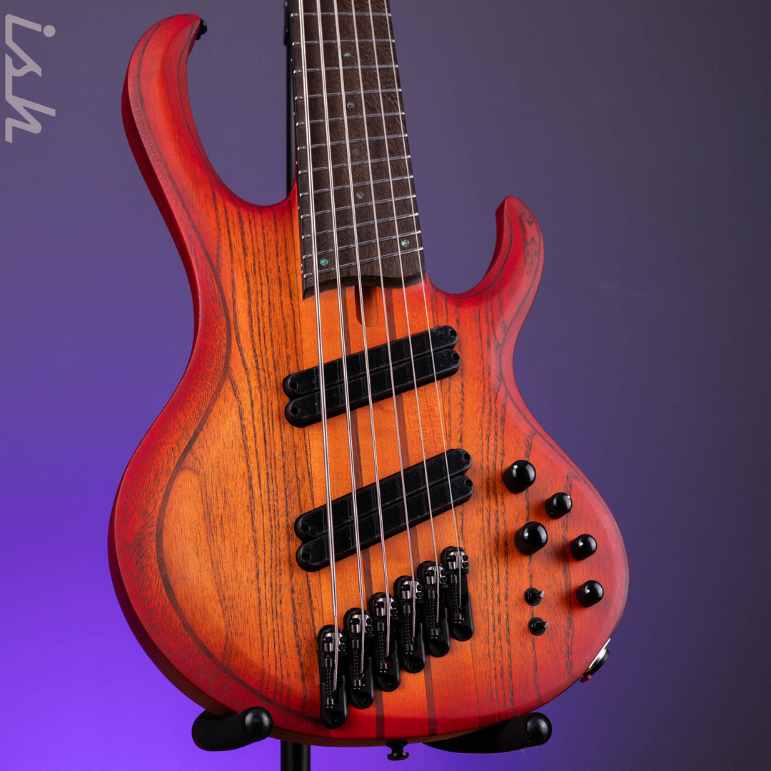 Ibanez BTB866MS 6-String Bass Workshop Brown Topaz Burst Flat