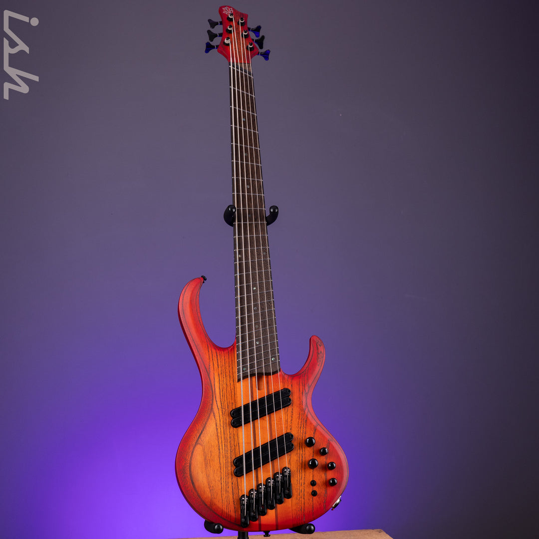 Ibanez BTB866MS 6-String Bass Workshop Brown Topaz Burst Flat