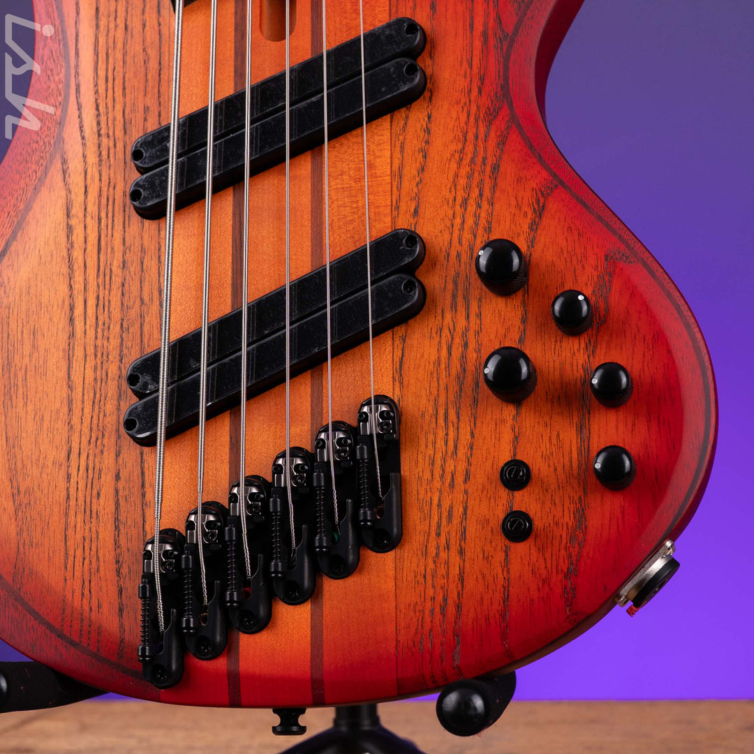 Ibanez BTB866MS 6-String Bass Workshop Brown Topaz Burst Flat
